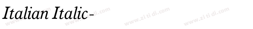 Italian Italic字体转换